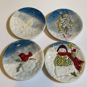 ceramic christmas mini plates